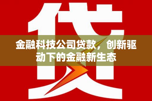 士林金融科技公司贷款，创新驱动下的金融新生态