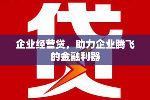 士林企业经营贷，助力企业腾飞的金融利器