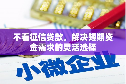 士林不看征信贷款，解决短期资金需求的灵活选择
