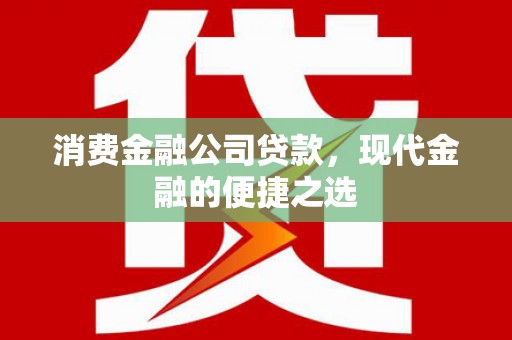 士林消费金融公司贷款，现代金融的便捷之选