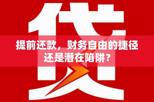 士林提前还款，财务自由的捷径还是潜在陷阱？