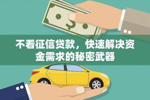士林不看征信贷款，快速解决资金需求的秘密武器