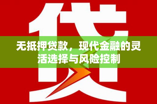士林无抵押贷款，现代金融的灵活选择与风险控制