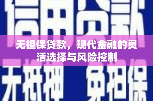 士林无担保贷款，现代金融的灵活选择与风险控制