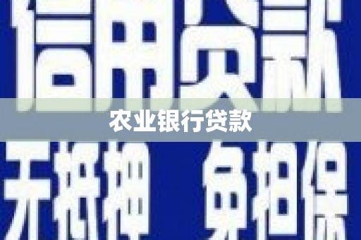士林农业银行贷款