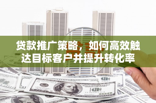 士林贷款推广策略，如何高效触达目标客户并提升转化率