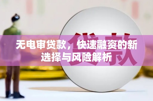 士林无电审贷款，快速融资的新选择与风险解析