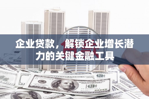 士林企业贷款，解锁企业增长潜力的关键金融工具