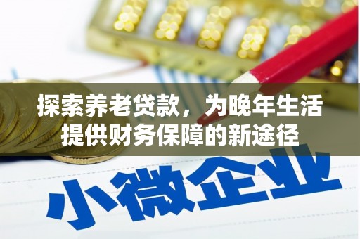 士林探索养老贷款，为晚年生活提供财务保障的新途径