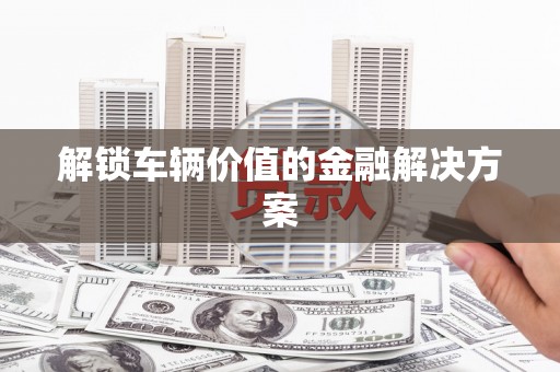 士林解锁车辆价值的金融解决方案