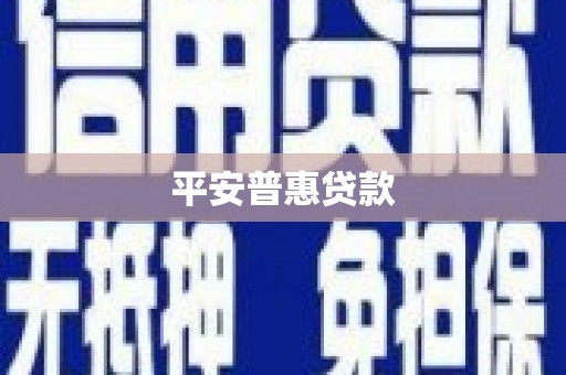 士林平安普惠贷款